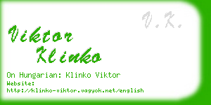 viktor klinko business card